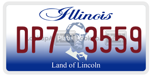DP73559 license plate in Illinois