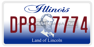 DP87774 license plate in Illinois