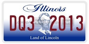 DQ32013  license plate in IL