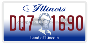 DQ71690 license plate in Illinois