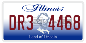 DR34468 license plate in Illinois