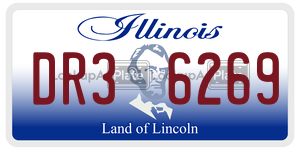 DR36269 license plate in Illinois