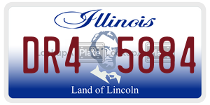 DR45884 license plate in Illinois