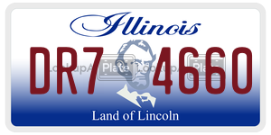 DR74660  license plate in IL