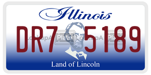 DR75189 license plate in Illinois