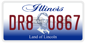 DR80867 license plate in Illinois