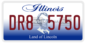 DR85750  license plate in IL