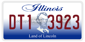 DT13923 license plate in Illinois