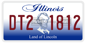 DT21812 license plate in Illinois