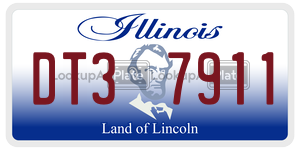 DT37911 license plate in Illinois