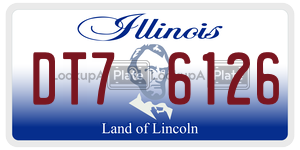 DT76126 license plate in Illinois