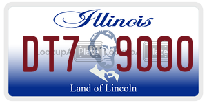 DT79000 license plate in Illinois