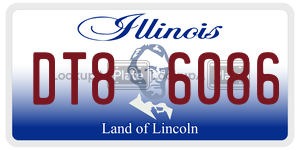 DT86086 license plate in Illinois