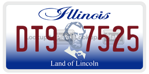 DT97525 license plate in Illinois