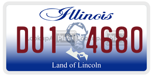 DU14680 license plate in Illinois