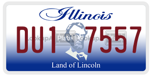 DU17557  license plate in IL