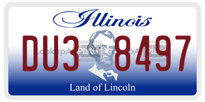 DU38497 license plate in Illinois
