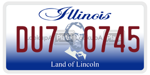 DU70745  license plate in IL