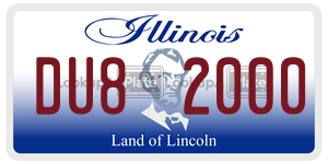 DU82000 license plate in Illinois