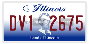 DV12675  license plate in IL