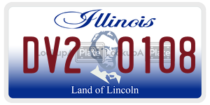 DV20108 license plate in Illinois