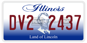 DV22437  license plate in IL