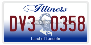 DV30358  license plate in IL