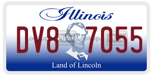 DV87055 license plate in Illinois