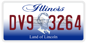 DV93264 license plate in Illinois