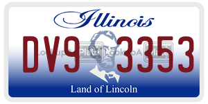 DV93353  license plate in IL
