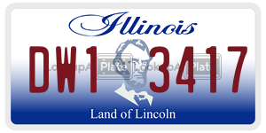 DW13417  license plate in IL