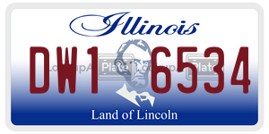 DW16534 license plate in Illinois