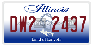 DW22437  license plate in IL