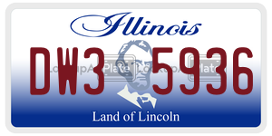 DW35936 license plate in Illinois
