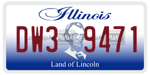 DW39471  license plate in IL