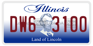 DW63100 license plate in Illinois