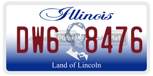 DW68476  license plate in IL