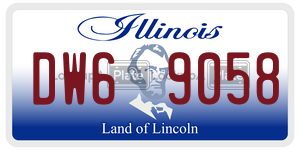 DW69058 license plate in Illinois