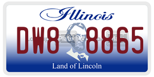 DW88865 license plate in Illinois