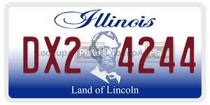 DX24244  license plate in IL