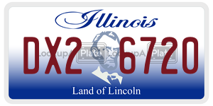 DX26720 license plate in Illinois