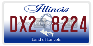 DX28224 license plate in Illinois