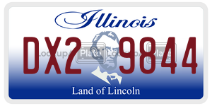 DX29844  license plate in IL