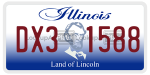 DX31588  license plate in IL