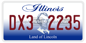 DX32235  license plate in IL