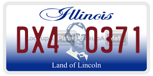 DX40371 license plate in Illinois