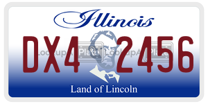 DX42456  license plate in IL