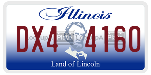DX44160 license plate in Illinois