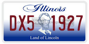 DX51927  license plate in IL