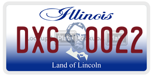 DX60022  license plate in IL